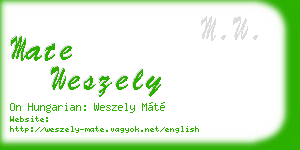 mate weszely business card
